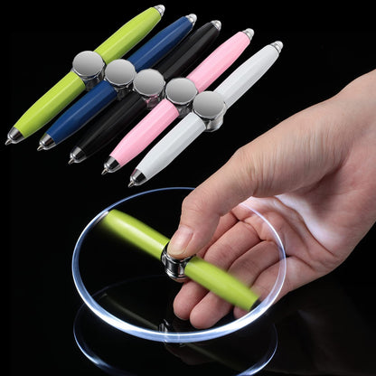 Fidget Spinner Pen with LED  Decompression Gyro Metal Ballpoint Pen