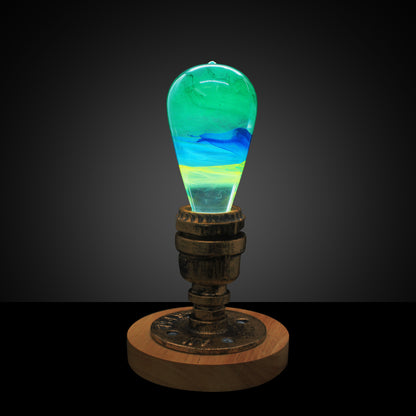 EP LIGHT Resin Wood Table Lamp, Ambient Night Light, Creative Lighting