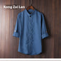 Breazy Soft Men's Linen Vintage Plus Size Shirt