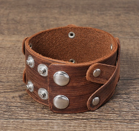 Simple Retro And Old Multi-layer Leather Bracelet