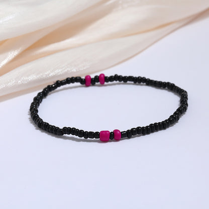 All-match Color Rice Bead Anklet Beach Style Jewelry