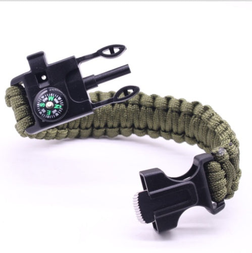 Emergency Paracord Bracelets, Survival Bracelet With Embedded Compass Whistle Survival Fire Starter Scraper Accessories, Suit For Hiking, Camping, Fishing And Hunting