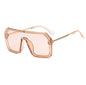 Oversize Sunglasses Fashion Style Square Sun Glasses  One Pieces Mirror Lens UV400 Women Men Brands