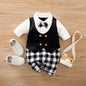 Baby Jumpsuit Spring And Autumn Models Foreign Trade Gentleman Baby Clothes Long-Sleeved Baby Clothes Baby Clothes