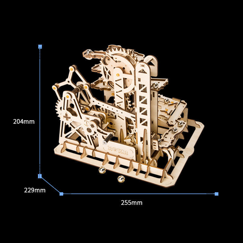 Robotime ROKR Blocks Marble Race Run Maze Balls Track DIY 3D Wooden Puzzle Coaster Model Building Kits Toys