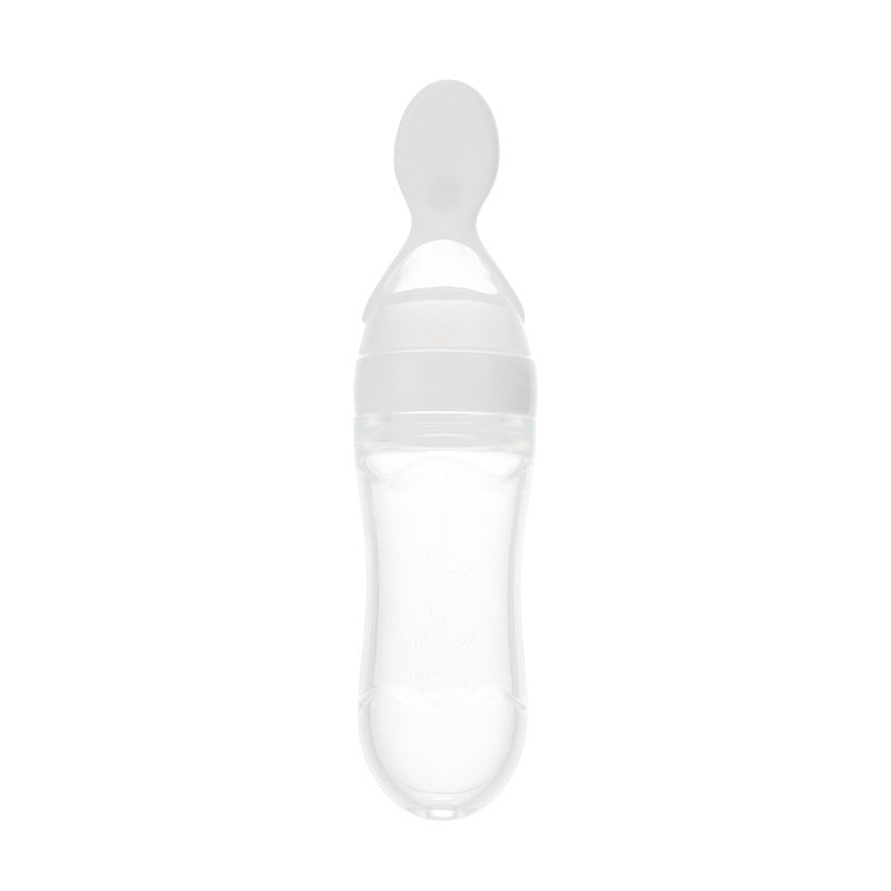 Safe Newborn Baby Feeding Bottle Toddler Silicone Squeeze Feeding Spoon Milk Bottle Baby Training Feeder Food Supplement