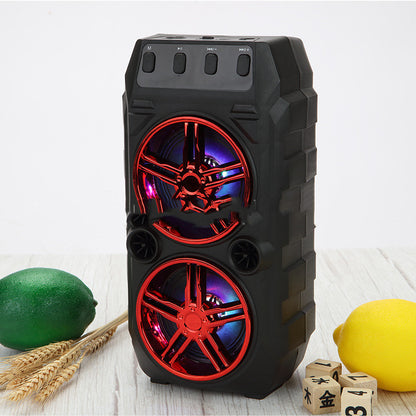 Wireless Microphone Karaoke Bluetooth Speaker Dual Speakers Outdoor Portable Loud Speaker