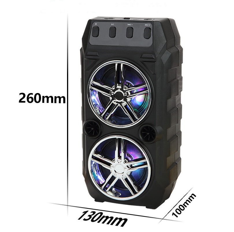 Wireless Microphone Karaoke Bluetooth Speaker Dual Speakers Outdoor Portable Loud Speaker