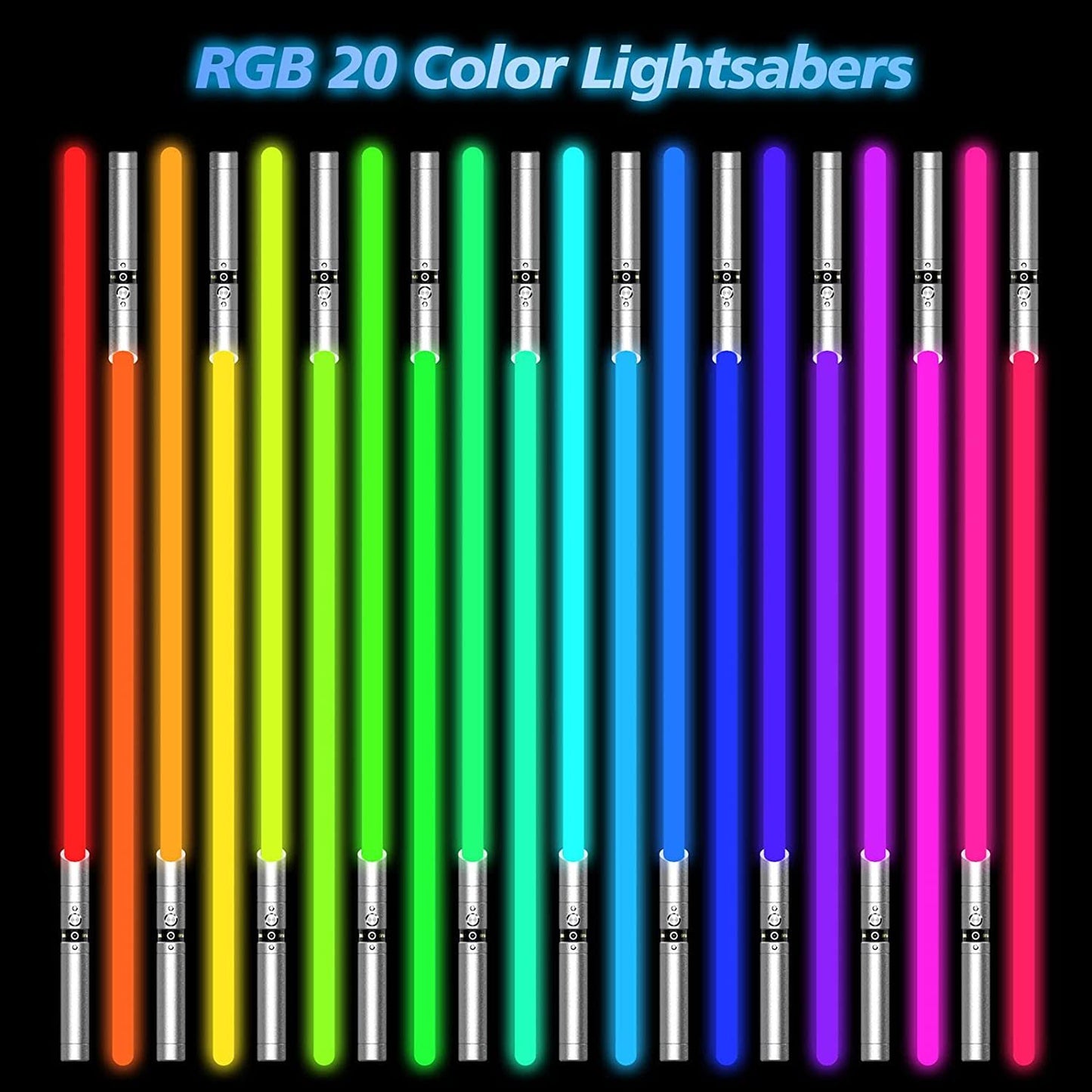 Star Wars Lightsaber, RGB 20 Colors Changeable, LED Light Sword, With Premium Quality, With Sound Effects and Darth Vaders Voice, Aluminum Alloy Hilt For Adults/Kids Fx Light Saber