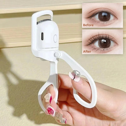 Electric Eyelash Curler USB Charging Model Fast Heating Portable Eye Lash Perm Shaping and Lasting Curling Thermal Eyelash Clip