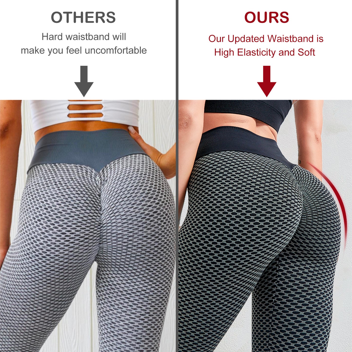 TIK Tok Leggings Women Butt Lifting Workout Tights Plus Size Sports High Waist Yoga Pants Small