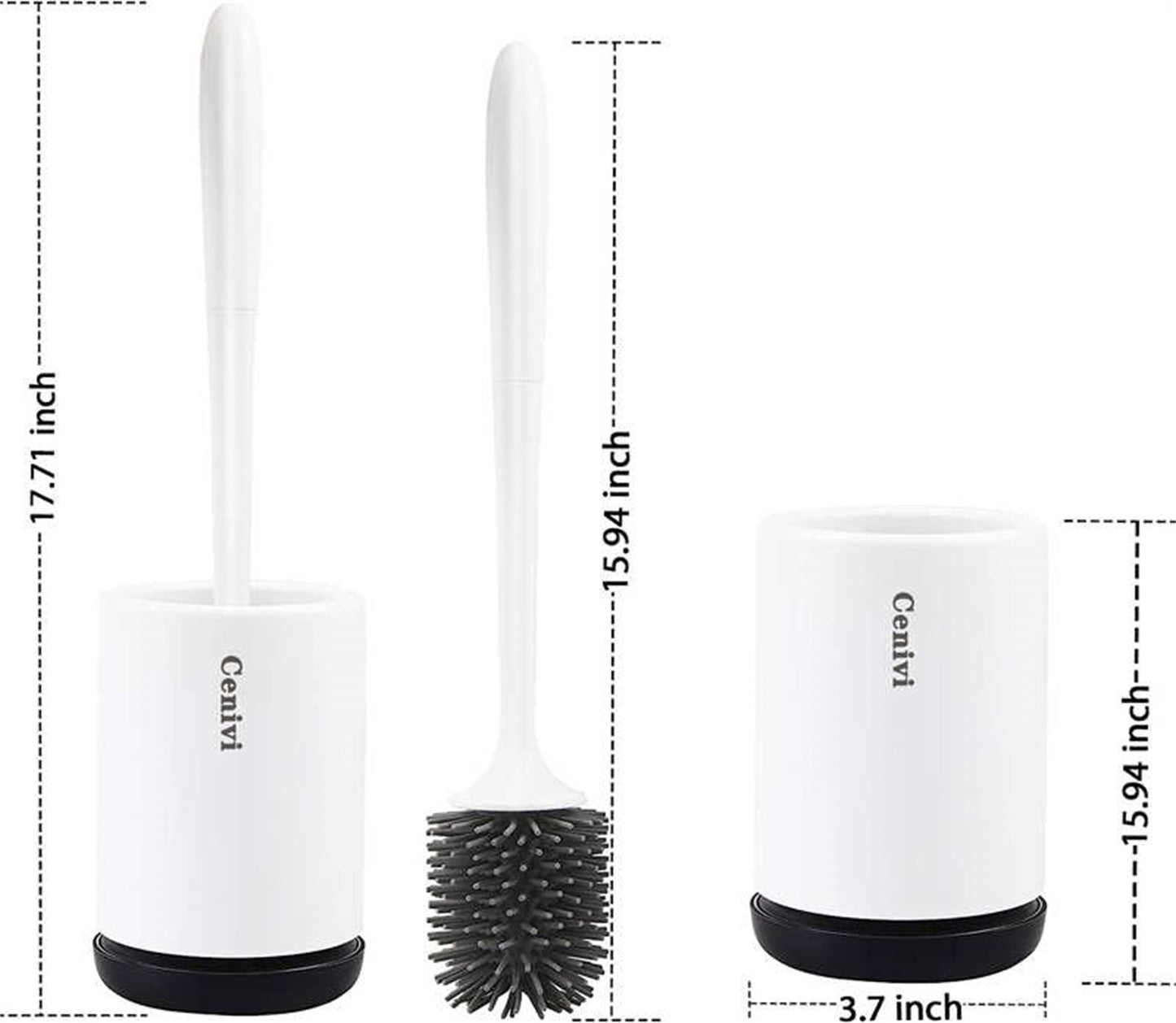 Silicon Modern Toilet Cleaning Brush Set