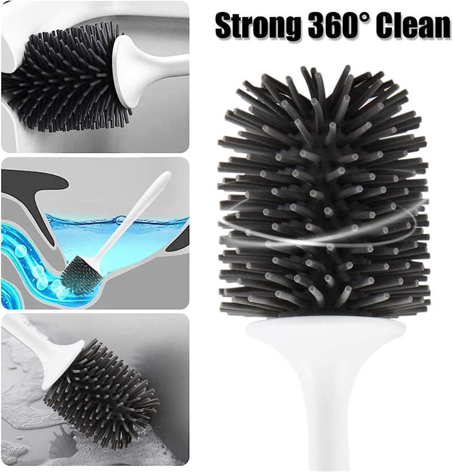 Silicon Modern Toilet Cleaning Brush Set