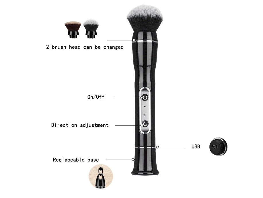 Electric makeup brush, automatic fiber hair foundation blush brush, multi-functional beauty tools