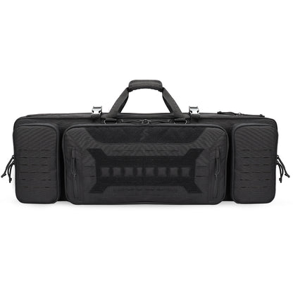 VOTAGOO Double Rifle Case Gun Bag, Safely Long-Barrel Firearm Transportation Cases  Locks, All-Weather Soft Tactical Range Bag Backpack For Shotgun Spacious Heavy Duty