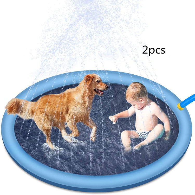 Pool Summer Outdoor Water Toys Fun Backyard Fountain Play Mat Non-Slip Splash Pad For Kids And Pet Dog