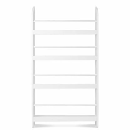 White Children Bookcase Unit Shelving Wooden Rack Kids Display Bookshelf Storage