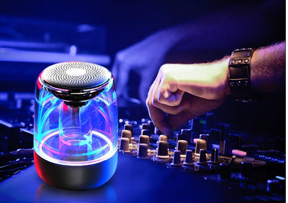 Portable Speaker Bluetooth Column Wireless Bluetooth Speaker Powerful Bass Radio with Variable Color LED Light