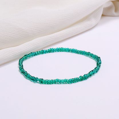 All-match Color Rice Bead Anklet Beach Style Jewelry