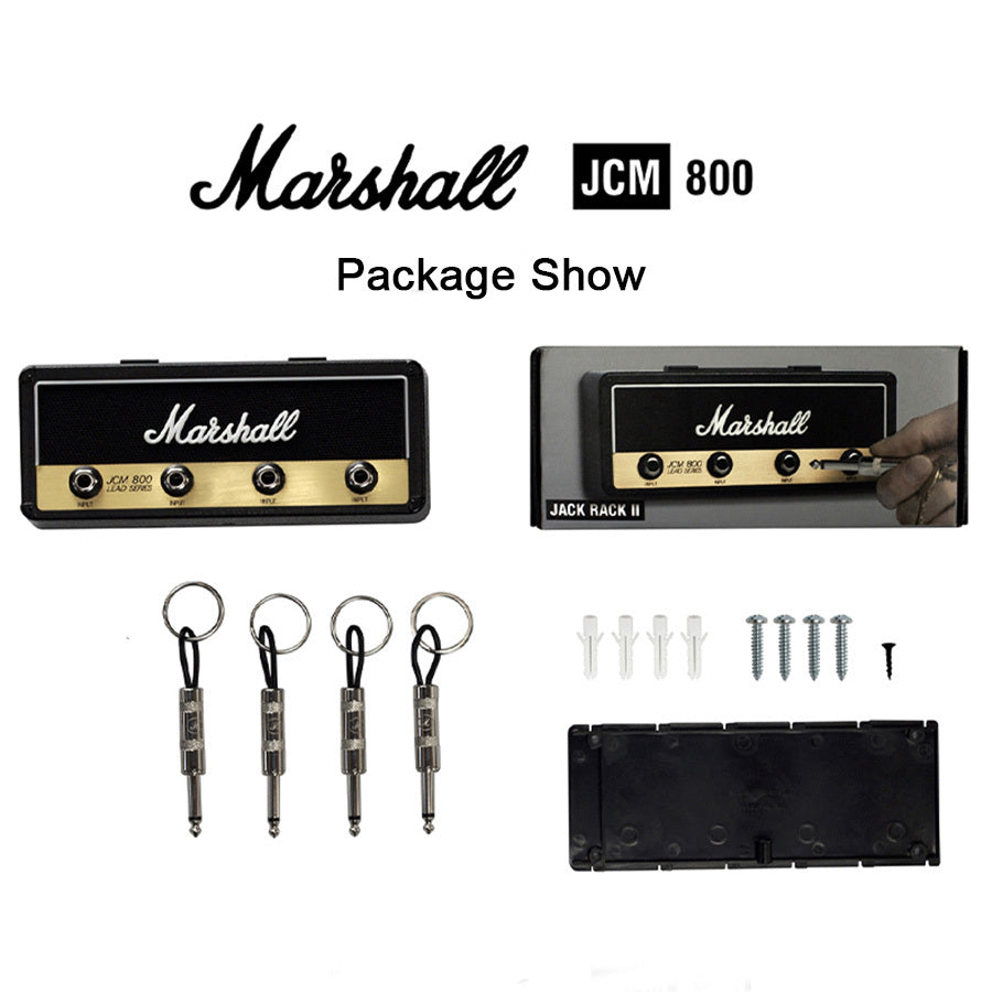 Marshall Key Holder,Wall Mounting Guitar Amp Key Hooks For Musician Lovers, JCM800 Keychain Including 4 Pieces Key Ring.