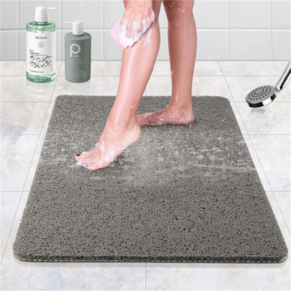 Shower Mat For Inside Shower Silk Circle Bath Mat NonSlip Anti Mould PVC BathMat-Two Size