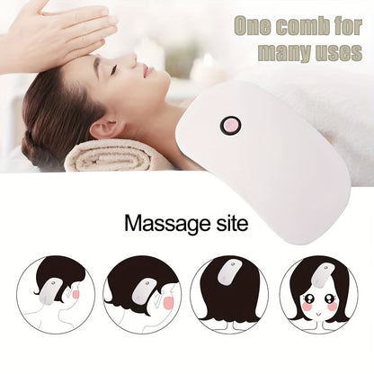 Portable Beauty Tool Scalp Comb, Electric Massage Comb, Body Relaxing High-Frequency Vibration Head Massager