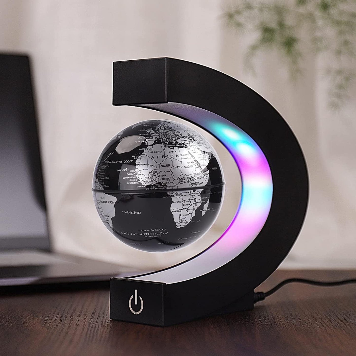 Magnetic Levitating Globe With LED Light  - 3.5 Inch Floating Globe Decor, Perfect Gift for Office and Home Canada Warehouse