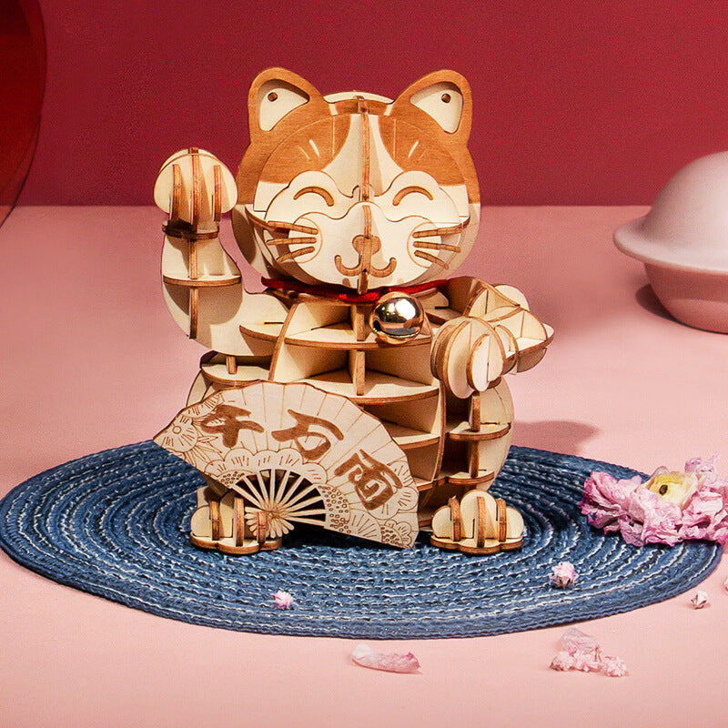 Robotime 3D Wooden Plutus Cat Model