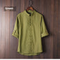 Breazy Soft Men's Linen Vintage Plus Size Shirt