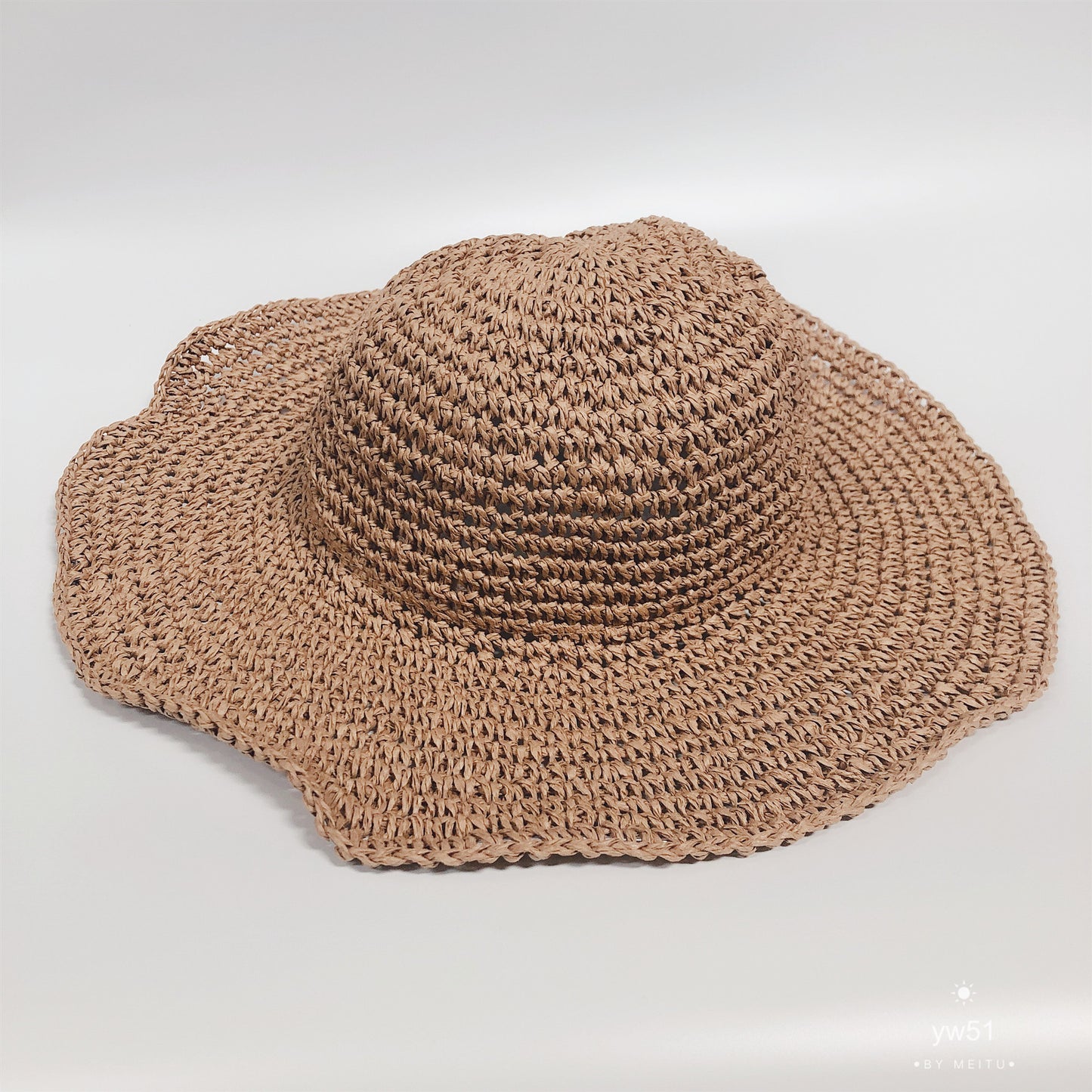 Summer Sunhat for Women with Foldable Straw Hats Holiday Cool Hat Beach Hat