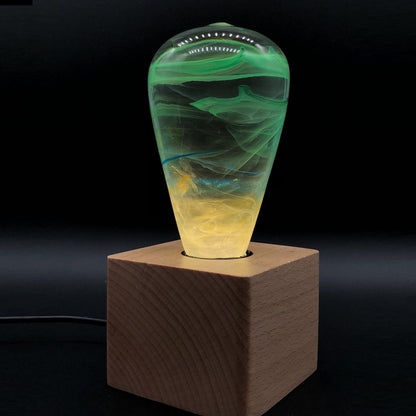 EP LIGHT Resin Wood Table Lamp, Ambient Night Light, Creative Lighting