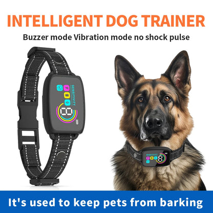 Smart Automatic Anti Barking Dog Collar Rechargeable Bark Stopper Stop Barking HD Digital Display IP67 Waterproof Collar For Dogs