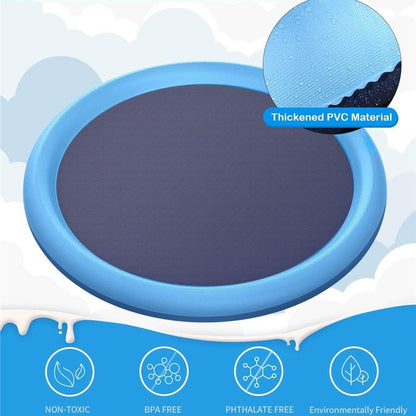 Pool Summer Outdoor Water Toys Fun Backyard Fountain Play Mat Non-Slip Splash Pad For Kids And Pet Dog