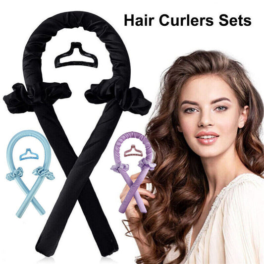 Silk Ribbon Hair Curlers Heatless Curling Rod Headband Wave Formers For Easy Use.  > UK Fast Shipping