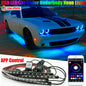 Smart Car Underglow Light Flexible Strip LED Underbody Lights Remote APP Control Car Led Neon Light RGB Decorative Atmosphere Light