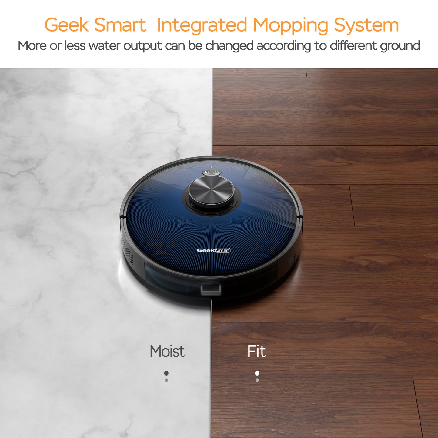 Geek Smart L7 Robot Vacuum Cleaner And Mop, LDS Navigation, Wi-Fi Connected APP, Selective Room Cleaning,MAX 2700 PA Suction, Ideal For Pets And Larger Homes