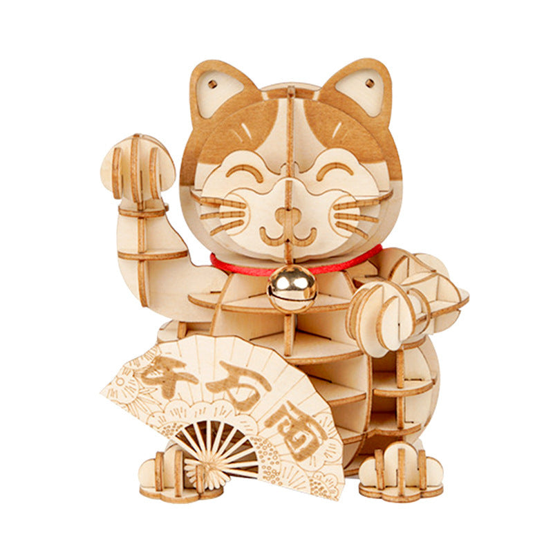 Robotime 3D Wooden Plutus Cat Model