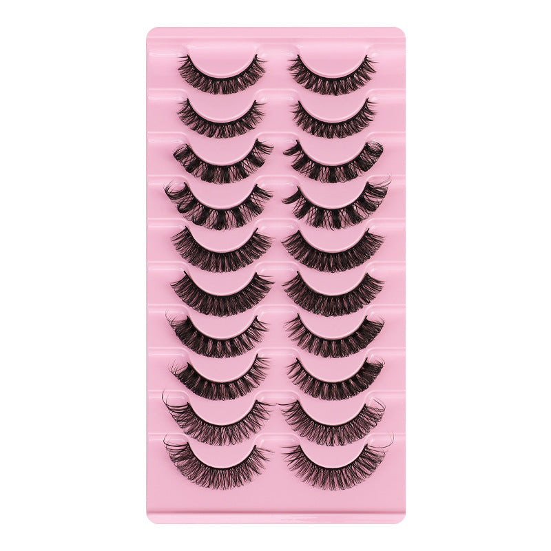 10 Pairs False Eyelashes, DD Curve, Thick, Eyelash