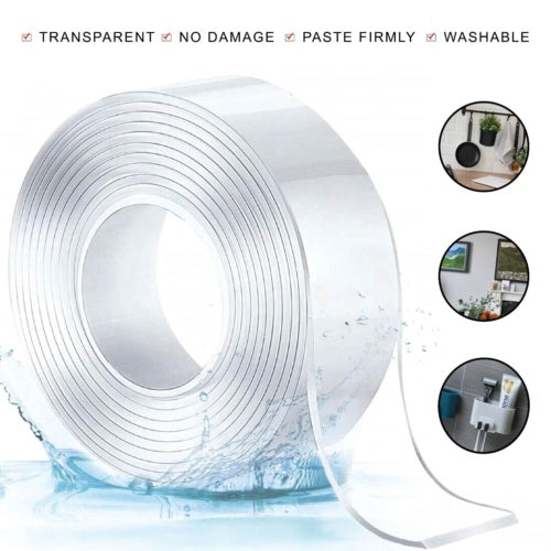 2X Nano Strong Transparent Double-sided Tape Traceless Washable Adhesive Removal