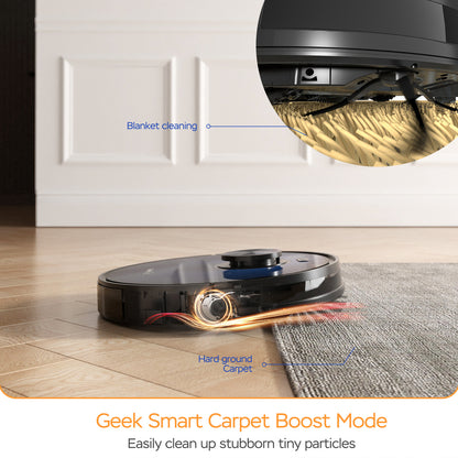 Geek Smart L7 Robot Vacuum Cleaner And Mop, LDS Navigation, Wi-Fi Connected APP, Selective Room Cleaning,MAX 2700 PA Suction, Ideal For Pets And Larger Homes