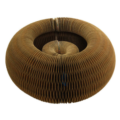 Deformable Interactive Corrugated Foldable Cat Scratcher Cardboard