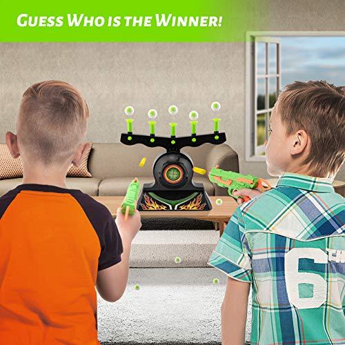 Shooting Targets For Guns Shooting Game Glow In The Dark Floating Ball Target Practice Toys For Kids Boys Hover Shot 1 Blaster Toy Gun 10 Soft Foam Balls 3 Darts