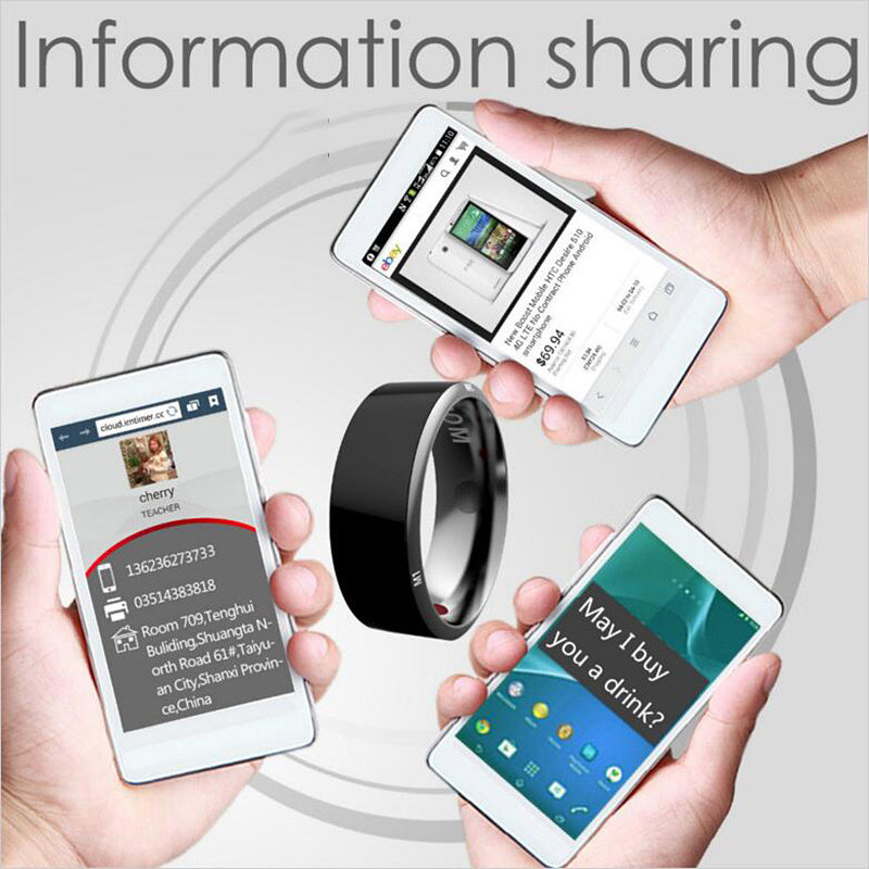 NFC Smart Ring Wearable Device Multifunctional Black High-tech