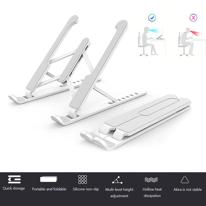 Adjustable Non-slip Laptop Stand Support Holder Base Riser 6 Gears Height Notebook Cooling Stand Portable For 11-17 Inch Tablet