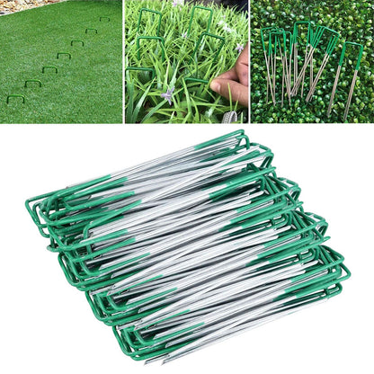 Weed Fabric Galvanised Staples Garden Turf Pins Securing Pegs U Artificial Grass  > UK Fast Shipping!