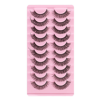 10 Pairs False Eyelashes, DD Curve, Thick, Eyelash