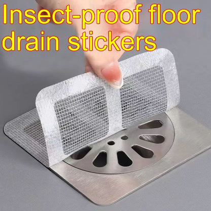 Sink Drain Filter Shower Hair Catcher Disposable Self-adhesive, Anti-blocking Insect-proof Anti-hair