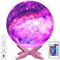 3D Galaxy Lamp Moonlight USB LED Night Lunar Light Touch Color Changing Moon Lamp