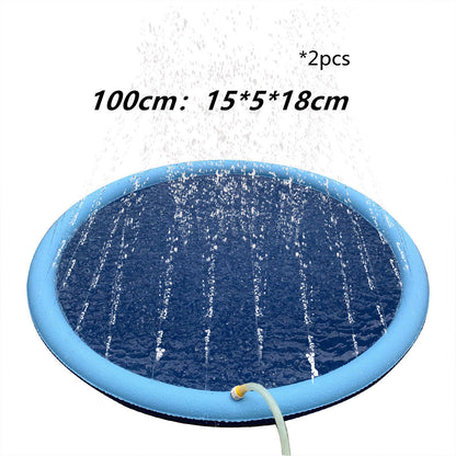 Pool Summer Outdoor Water Toys Fun Backyard Fountain Play Mat Non-Slip Splash Pad For Kids And Pet Dog