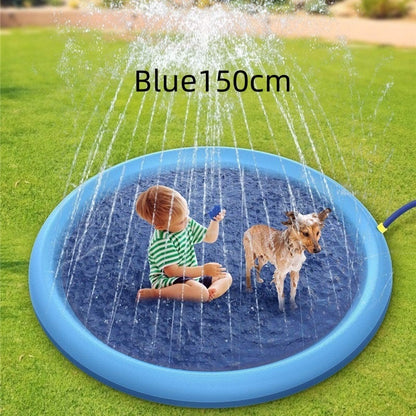 Pool Summer Outdoor Water Toys Fun Backyard Fountain Play Mat Non-Slip Splash Pad For Kids And Pet Dog